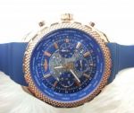Copy Breitling for Bentley Chronograph Dial - Breitling Blue Face Watch For Mens